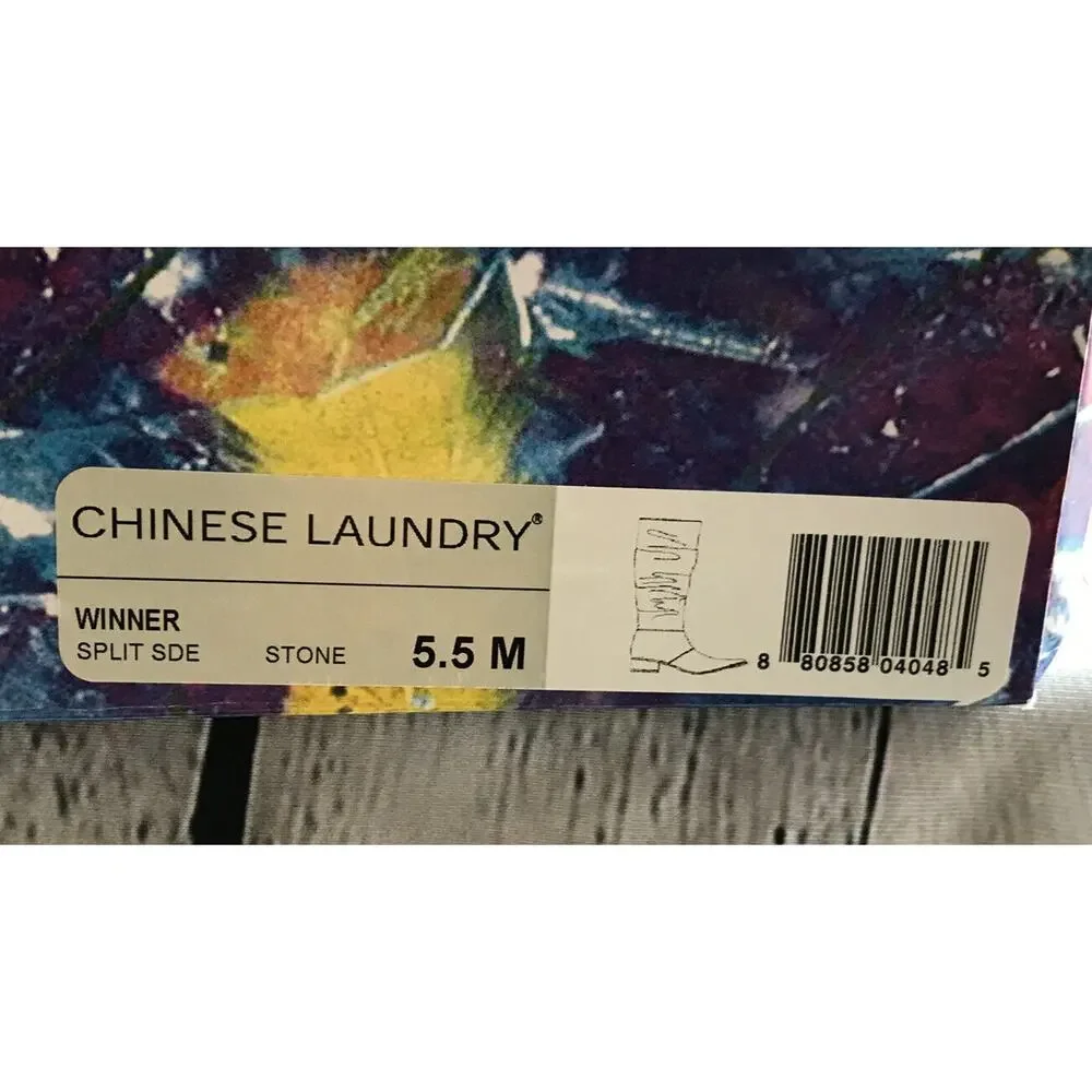 Chinese Laundry Winner Suede Boots Beige Women’s 5.5 M New In Box